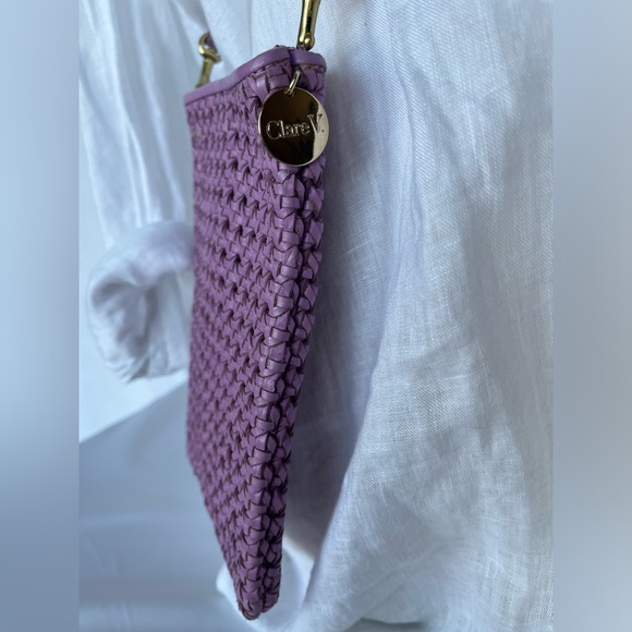 Clare V Lilac Rattan Poche Crossbody - Picture 2 of 6